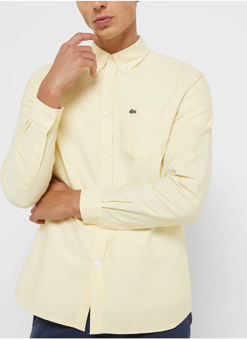LACOSTE Regular Fit Button Down Shirt
