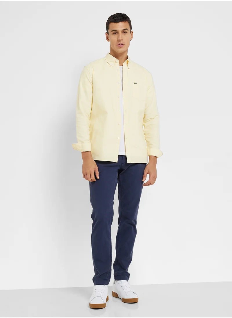 LACOSTE Regular Fit Button Down Shirt