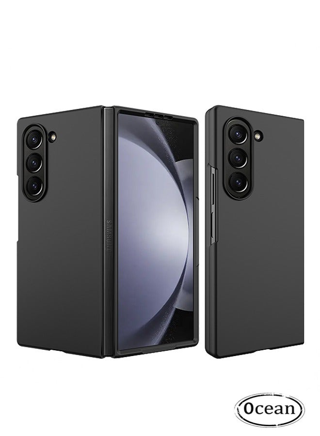 أوشن متوافق مع سامسونج جالاكسي زي فولد 6 غطاء الحقيبة، سليم مناسب حقيبة الهاتف الصلب للكمبيوتر الشخصي، مضاد الخدش، مقاومة الصدمات وغطاء الهاتف الواقي لسامسونج جالاكسي زي فولد 6، أسود - Image 1