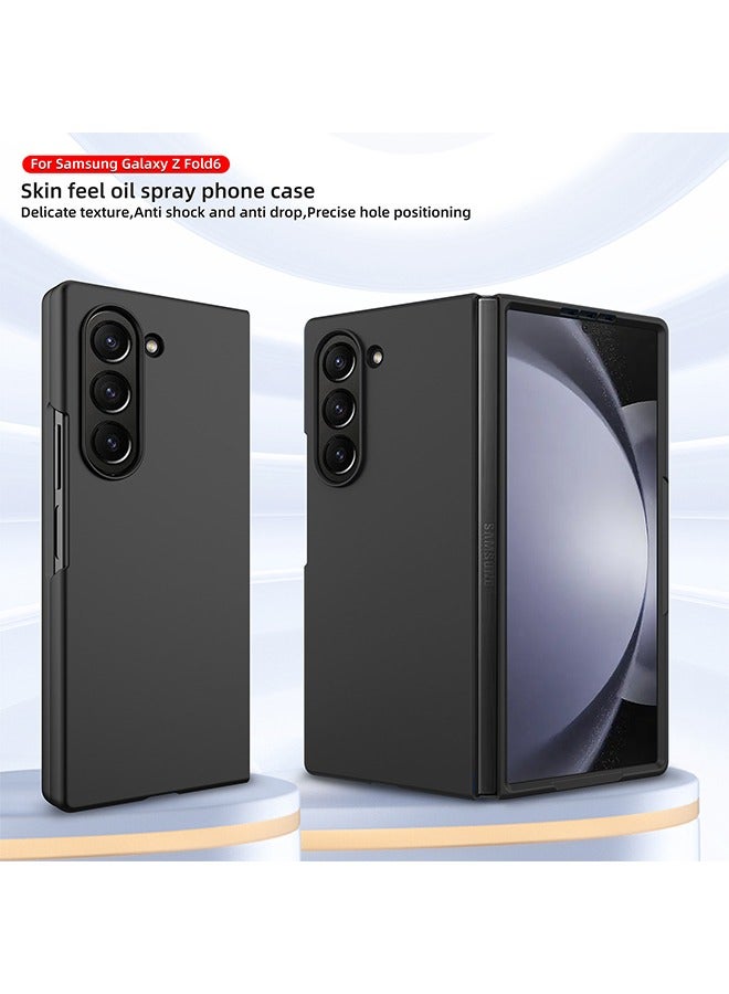 أوشن متوافق مع سامسونج جالاكسي زي فولد 6 غطاء الحقيبة، سليم مناسب حقيبة الهاتف الصلب للكمبيوتر الشخصي، مضاد الخدش، مقاومة الصدمات وغطاء الهاتف الواقي لسامسونج جالاكسي زي فولد 6، أسود - Image 4