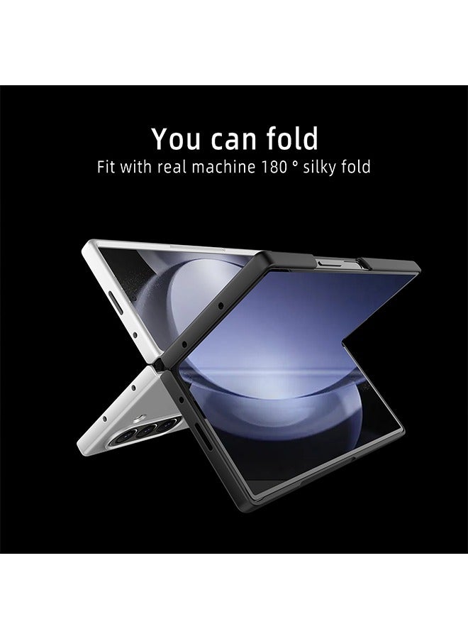 أوشن متوافق مع سامسونج جالاكسي زي فولد 6 غطاء الحقيبة، سليم مناسب حقيبة الهاتف الصلب للكمبيوتر الشخصي، مضاد الخدش، مقاومة الصدمات وغطاء الهاتف الواقي لسامسونج جالاكسي زي فولد 6، أسود - Image 5