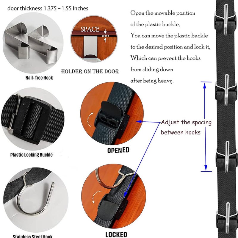 IZUS Bag-Organizer-Holder Purse Hanger - 20 Hooks for Closet and Door 2Pcs (Rack for Handbags/2 pcs Hold 20 Bags) - Image 2