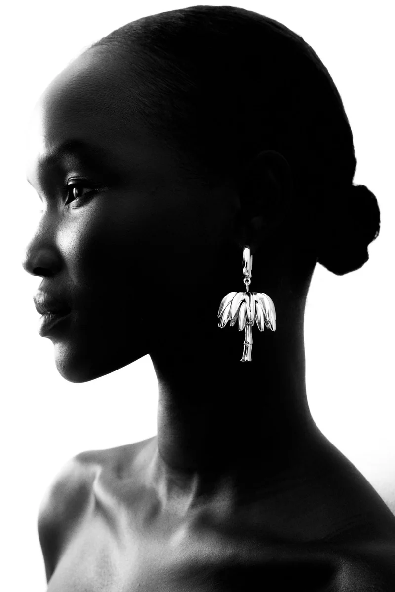 H&M Palm tree-pendant earrings