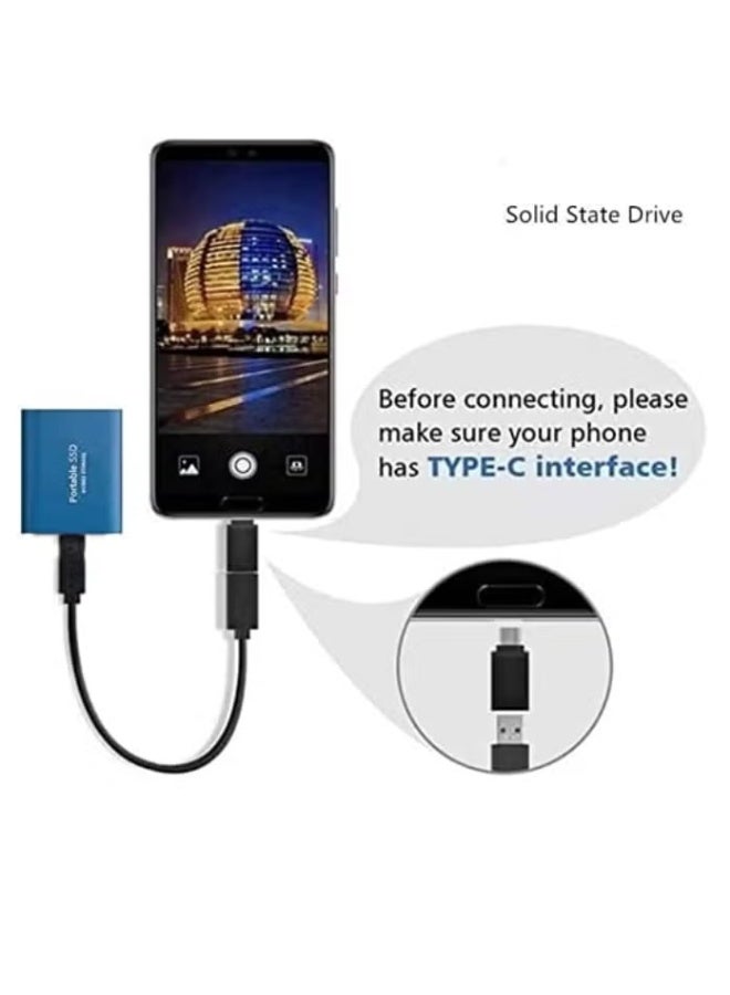2TB Portable External SSD, 2000GB USB 3.1 High Speed Data Transfer, Computer Backup Drive Support Data Storage Transfer, USB C Mini Portable External Solid State Drive for PC/Laptop/Phones and More - Image 5