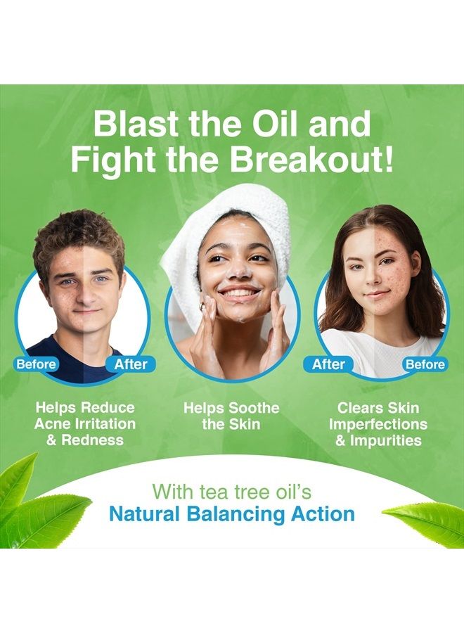 kidskin T-Blast Foaming Facial Cleanser, Gentle Face Wash with Tea Tree Oil, Acne Face Wash for Kids and Pre-Teens, Non-Drying Natural Face Cleanser for Oily and Acne-Prone Skin, 150 ml - Kidskin - Image 3