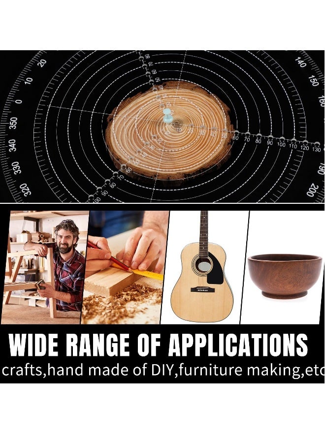 300mm Round Center Finder Compass, Clear Acrylic Ruler for Drawing Circles, Ideal for Wood Turners, Lathe Work, Woodworking, Handicrafts, DIY Furniture Making - Image 5