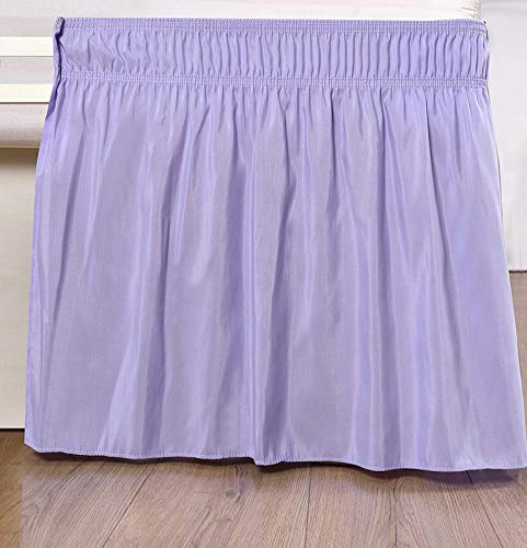 YRM Bedding's Levender Bed Skirt Wrap Around 600 Microfiber with Easy Fit with 15 Inch Tailored Drop Shrinkage and Fade Resistant with Microfiber 15 Bed Skirt Full Size 54 x 80 - Image 5