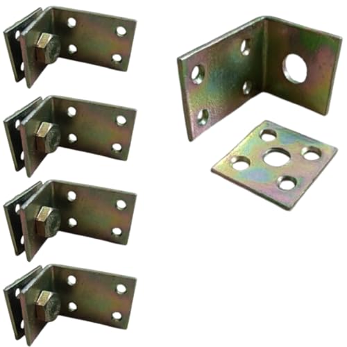 DEEGAA MART Bed Rail L Brackets for Joining Woods, Bed Frame Hardware , Bed Rail Socket Accessories, Set of 4 Wooden Bed Brackets Bed Rail Fittings, headboard and Footboard Fixing Accessories(4 Sets) - Image 1