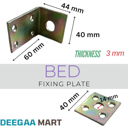 DEEGAA MART Bed Rail L Brackets for Joining Woods, Bed Frame Hardware , Bed Rail Socket Accessories, Set of 4 Wooden Bed Brackets Bed Rail Fittings, headboard and Footboard Fixing Accessories(4 Sets) - Image 4
