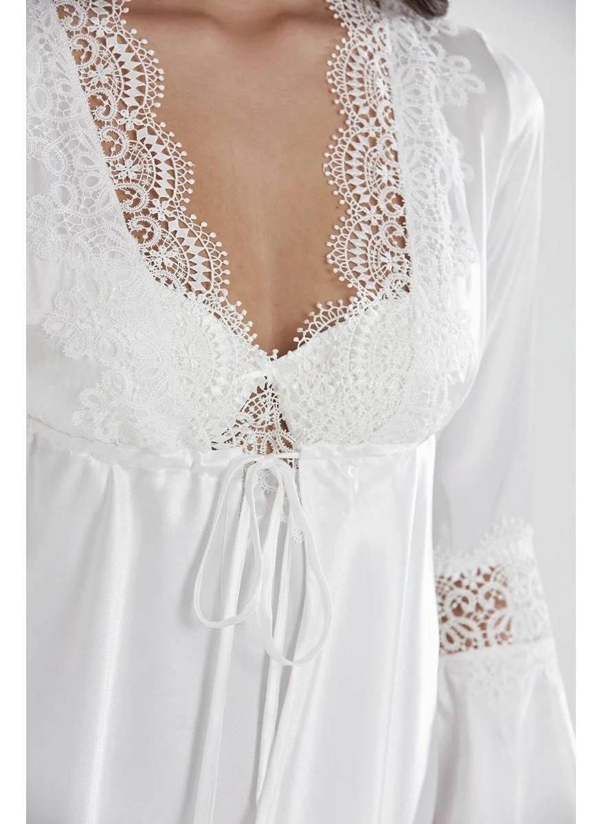 بيير كاردان 6325 Women's Satin Six Dowry Set - Ecru