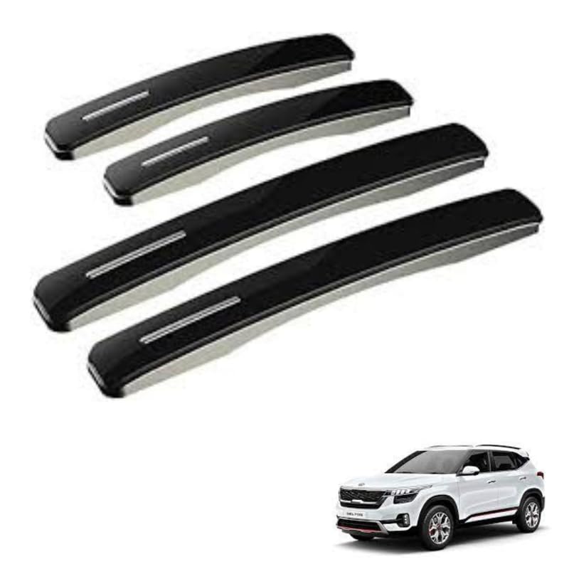 Autokaar Car Door Edge Guard Scratch Protector Moulding Black Design3R Universal for Kia Seltos/Carens/Sonet/EV6 - Image 1