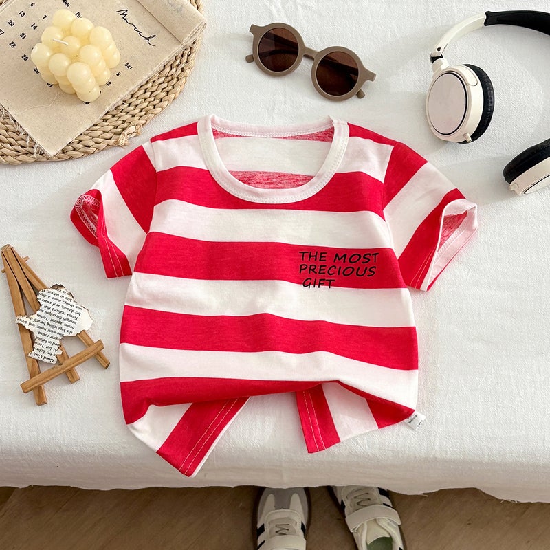 New Cotton Summer Kidsren'S Short-Sleeved T-Shirt Sports Home Clothes Cartoon Printing Manufacturers Drop Shipping - Image 1