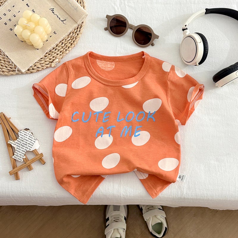 New Cotton Summer Kidsren'S Short-Sleeved T-Shirt Sports Home Clothes Cartoon Printing Manufacturers Drop Shipping - Image 5