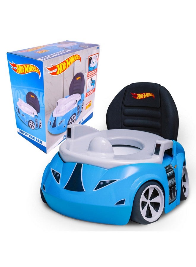 Hot Wheels Hot Wheels Blue Race Car Potty Training Toilet, Includes Detachable Toddler Toilet Seat and Kids Potty, Ages 12 Months and Up - Image 1