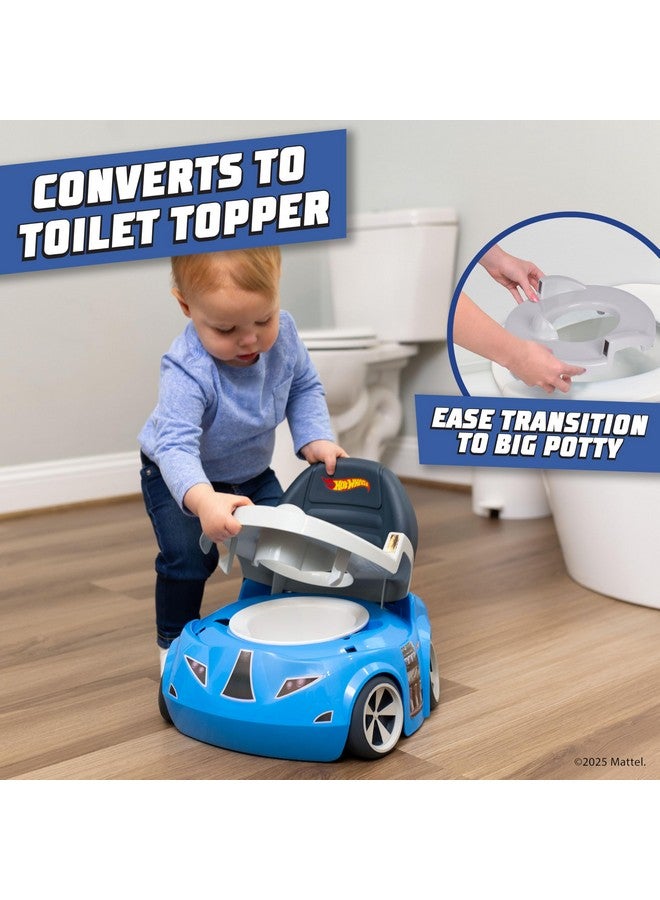 Hot Wheels Hot Wheels Blue Race Car Potty Training Toilet, Includes Detachable Toddler Toilet Seat and Kids Potty, Ages 12 Months and Up - Image 2