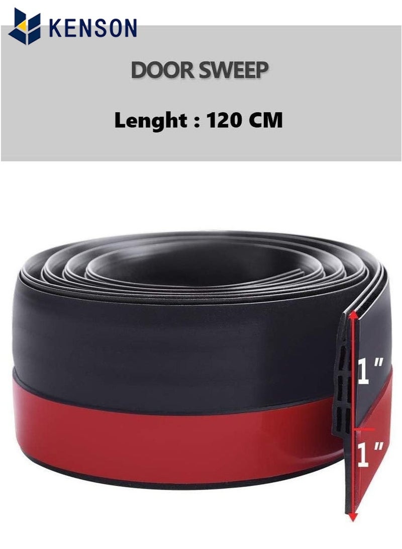 KENSON Door Draft Stopper, 120 cm Length Under Door Seal, Door Sweep for Exterior & Interior Doors, Door Bottom Draft Blocker Dust and Noise Insulation - Image 2