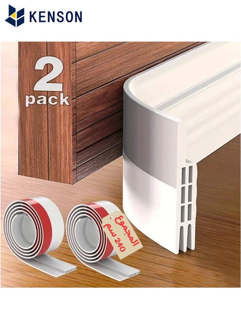 KENSON Door Draft Stopper, 120 cm Length Under Door Seal, Door Sweep for Exterior & Interior Doors, Door Bottom Draft Blocker Dust and Noise Insulation - Image 1