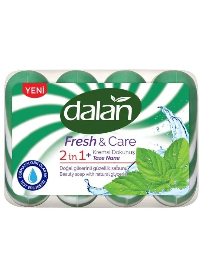 Fresh & Care 2-in-1 Soap with Fresh Mint – 4 × 90g