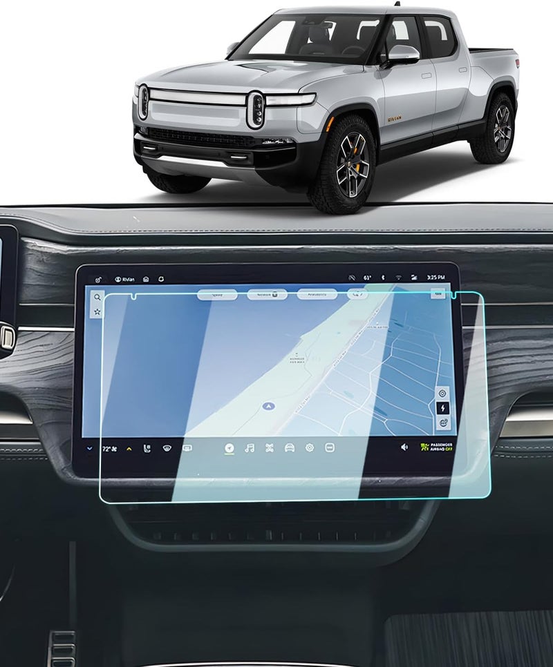 BIXUAN Tempered Glass Screen Protector for 2022-2025 Rivian R1T/R1S Accessories Navigation 15.6 Inch Touch Screen Protection Against Scratches and Fingerprints - Image 1