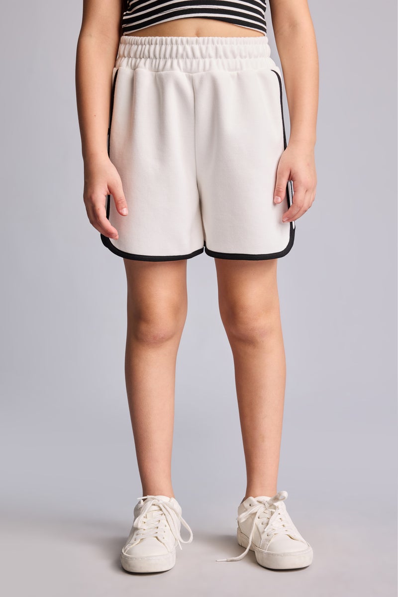 DeFacto Beige Girl Girl Pique Shorts Casual - Image 3
