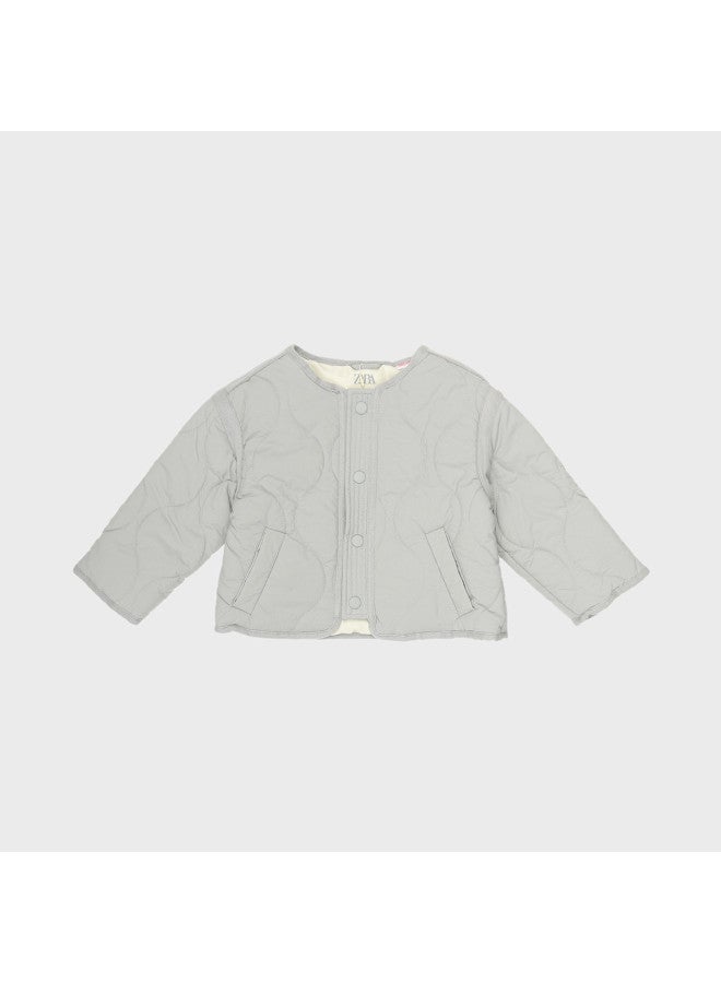 Zara Korean-style Kids' Casual Solid Color Minimalist Warm Comfortable Snap Button Cotton Jacket (pattern Random) - Image 2