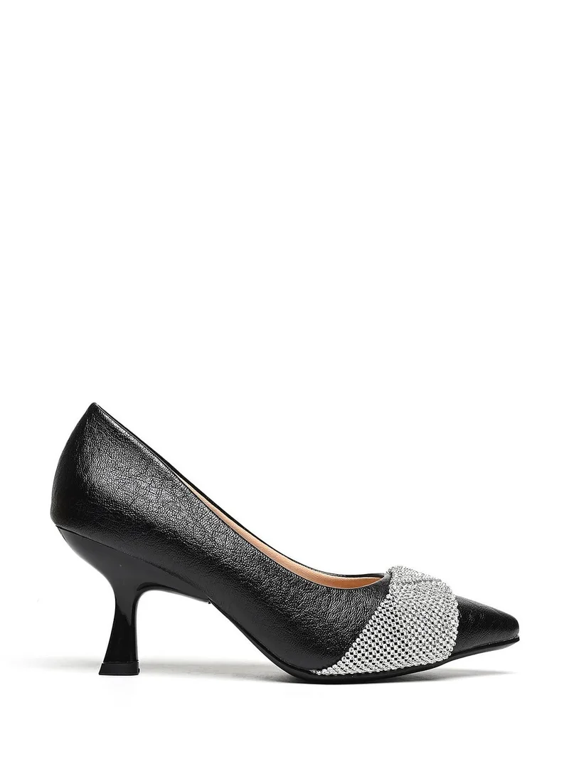 Elegant Rhinestone Pointed-Toe Pumps