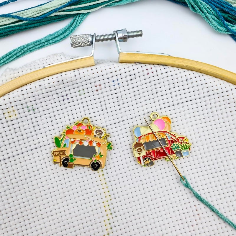 MAGNEECH RV Needle Minder Set - Magnetic Needle Holder for Cross Stitch, Embroidery Accessories - Funny Needle Minder (2 PCS) - Image 1