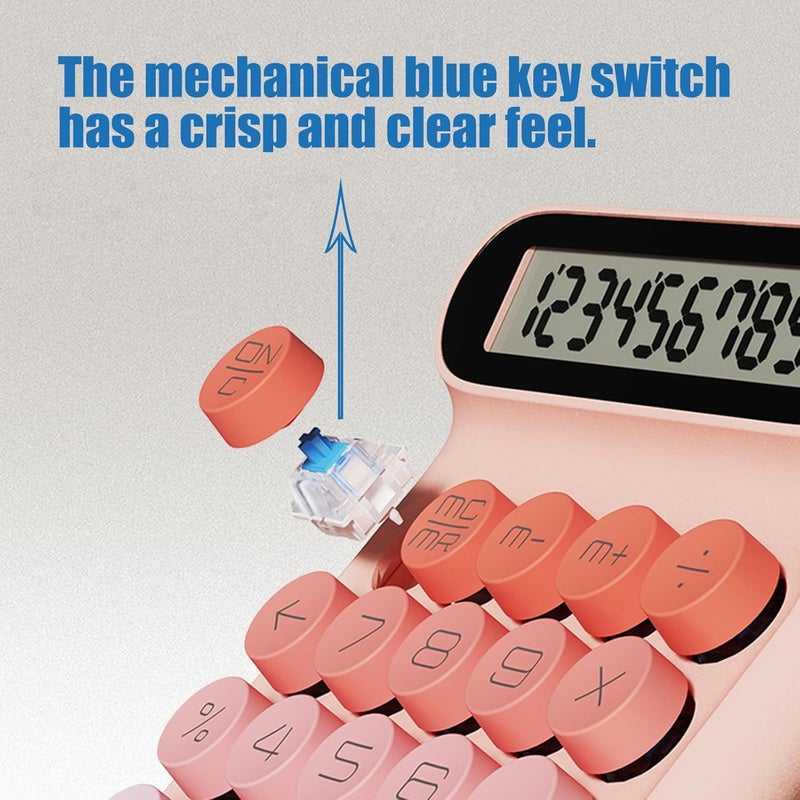 Shock Mechanical Calculator ABS Build Long Comfort Tactiles Response Clear Screen Office Equipment Portable Office Calculator - Image 4