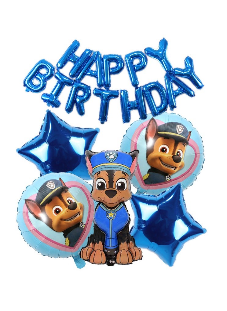 Party PAW Team Set Dog Balloon Patrol Team Cartoon Aluminum Film Ryder Everyday Kids Party Birthday Decoration Balloons
