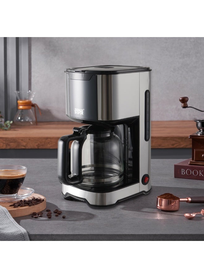 Winning Star 1.2L Drip Coffee Maker | Automatic Coffee Brewing Machine for Home & Office | Glass Carafe | Easy One-Touch Operation - Image 2