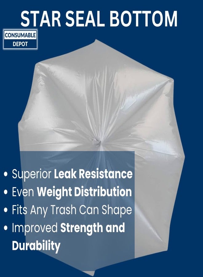 Consumable Depot 4 Gal Trash Bags | 2000 Count | 17" X 18" Small Clear Garbage Bags for Home Use - Image 5
