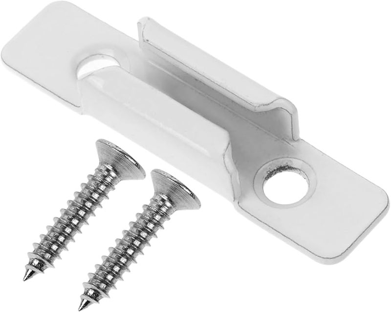 White Zinc Alloy Window Lock Sash Latch Sliding Security Lock Strike Keeper Replacement - Image 1