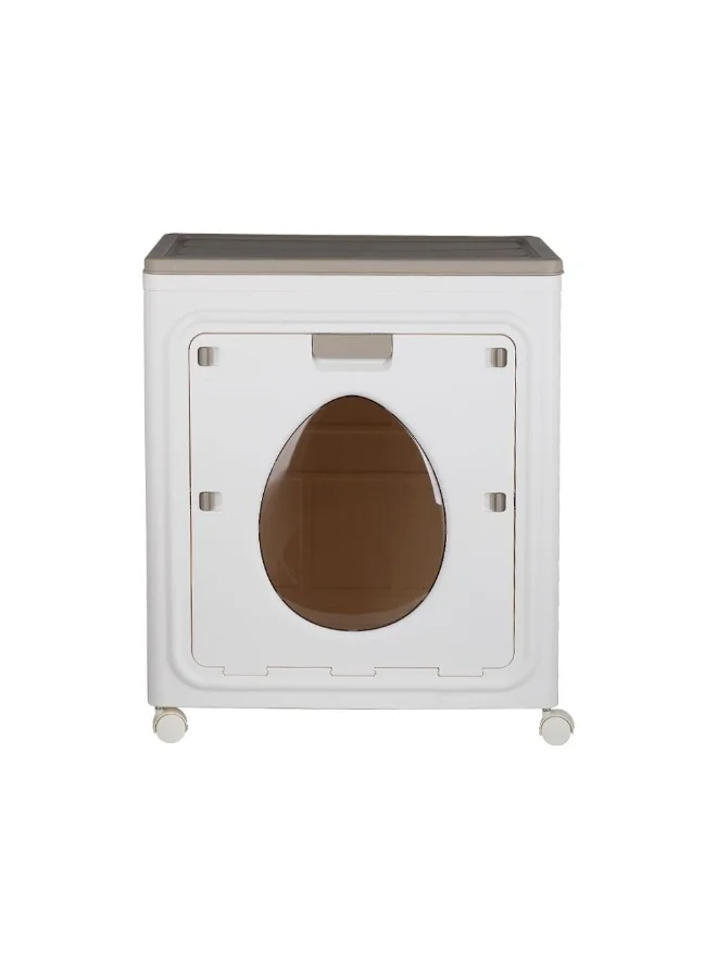 DANUBE HOME Velora Foldable Storage Box 66cm Large Closet Organizer Beige 56x38x66.5cm