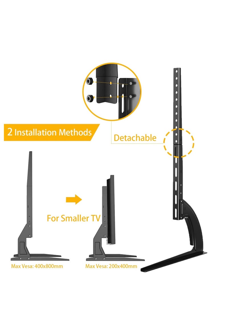 ELTRAZONE - 5Rcom TV Stand Mount, Universal TV Stand Tabletop for 22 to 65 inch Plasma LCD LED Flat Screen TVs, TV Legs, Holds up to 88lbs, Max VESA 800 x 500mm, Height Adjustable TV Base, TV Stand - Image 1