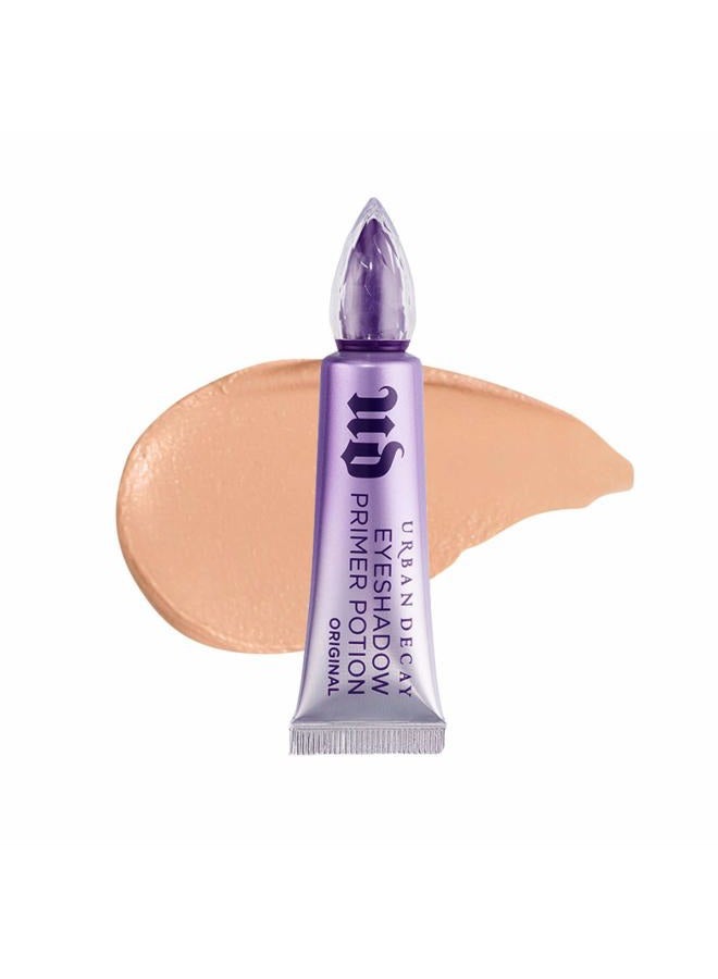 Urban Decay Eyeshadow Primer Potion (Full Size), Award-winning Nude Eye Primer, Crease-free Eye Makeup Looks, Smooths & Preps Eyelid Base for Vibrant Color, All-day Wear, Dries Invisible - 0.33 fl oz - Image 1