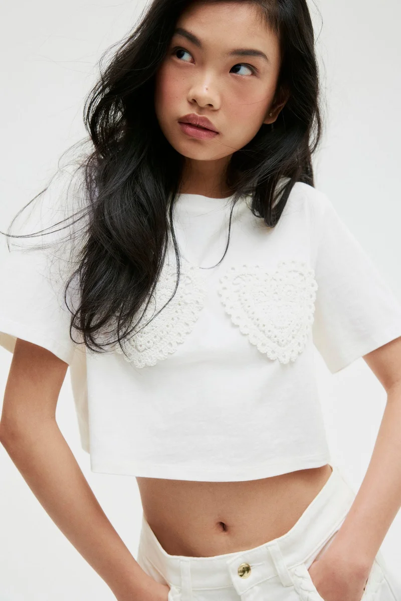 H&M Appliquéd T-shirt