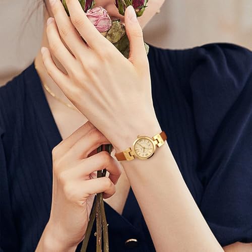 BUREI Women's Luxury Quartz Waterproof Pointer Watch with Simple Leather Strap - Exquisite Small Women's Watch - Image 5