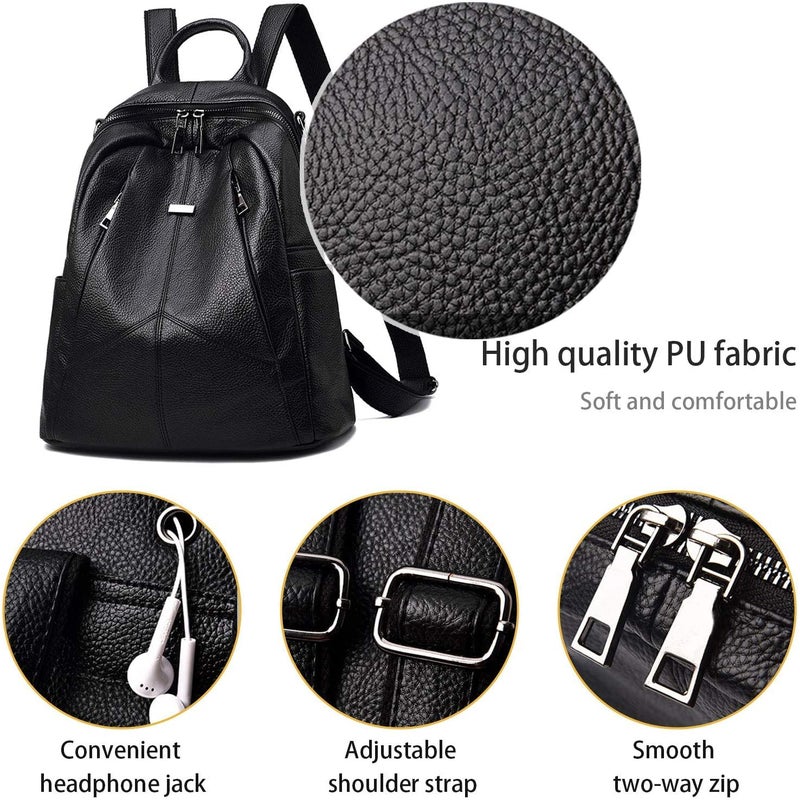 TrueArch Anti-Theft Cross Leather Backpack & Purse for Women | Shoulder Bag for Women and Girls | College Bag for Girls | Multipurpose Travel Bag | Durable | Convertible - Image 4