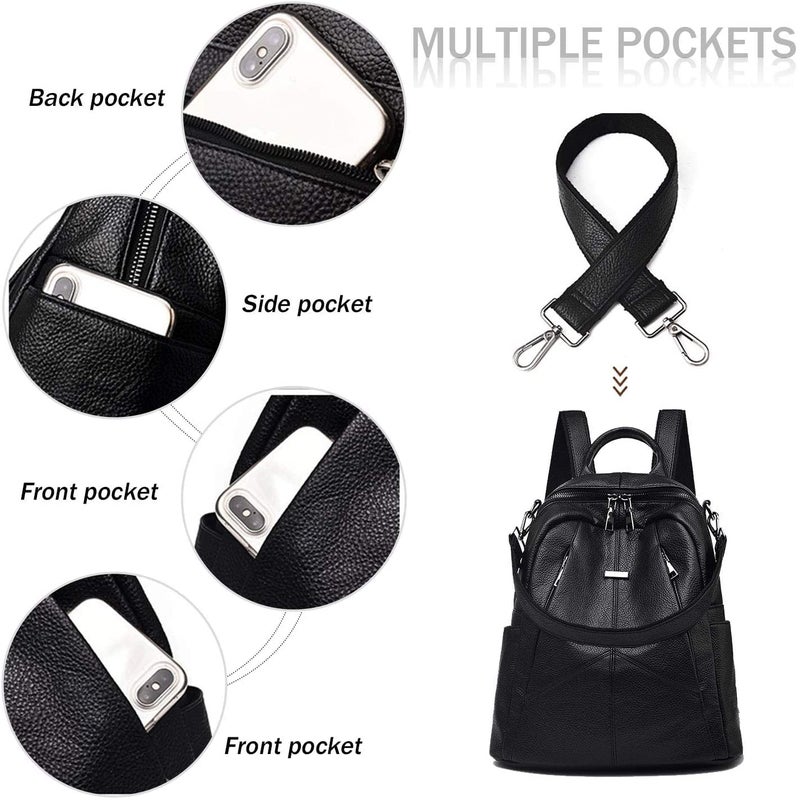 TrueArch Anti-Theft Cross Leather Backpack & Purse for Women | Shoulder Bag for Women and Girls | College Bag for Girls | Multipurpose Travel Bag | Durable | Convertible - Image 5