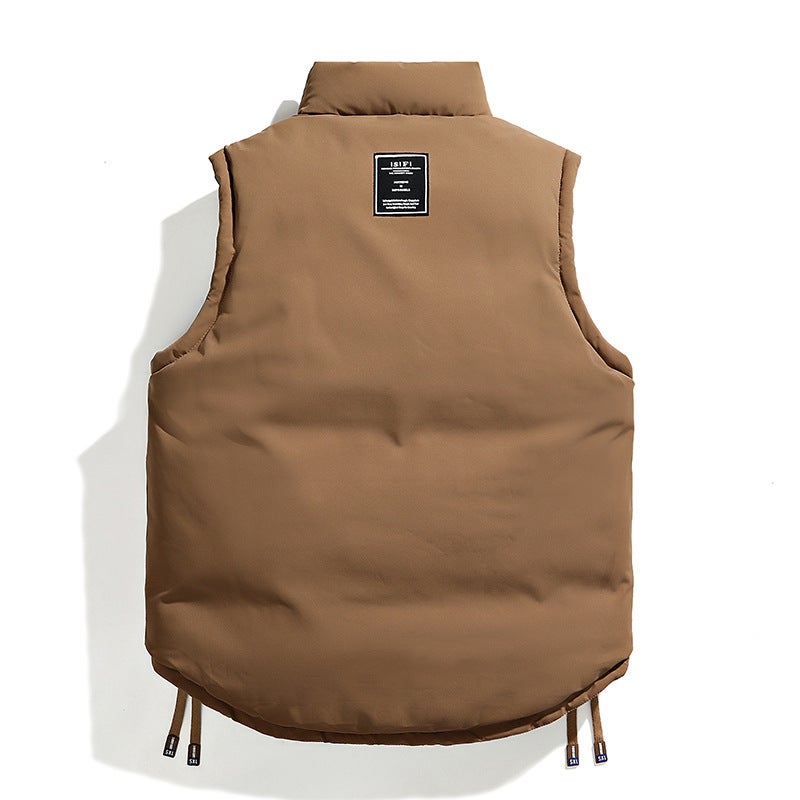 Double-Sided Men'S Vest Down Cotton Vest Men'S 2023 Winter Warm Casual Thickened Plus Size Youth Vest Jacket - Image 5