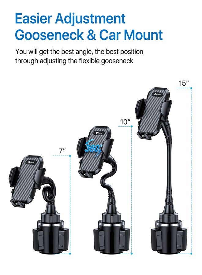andobil Upgraded, Solidest 15in Cup Phone Holder for Car, Stable & Adjustable, Long Gooseneck Car Phone Holders for Your Car Truck Fit for iPhone 17 Pro Max 16 15 14 13 Pro Max, All Cell Phones - Image 5
