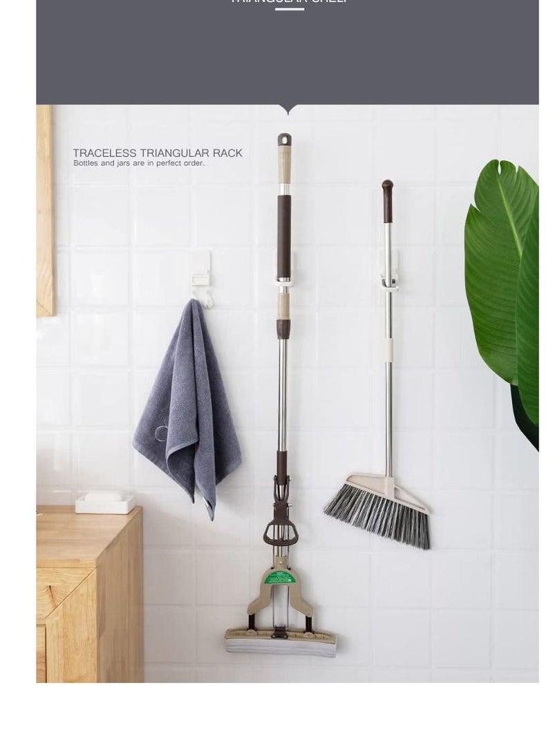 Y&D Broom Holder, Mop 3PCS Self Adhesive No Drilling Super Anti-Slip Dustpan Hanger for Home, Kitchen, Garden, Garage Storage, Organization Your Kitchen Wardro - Image 2
