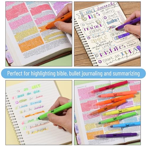 Mr. Pen- Gel Highlighters, Fluorescent Bible Highlighter, Pack of 12, No Bleed Highlighter, Highlighters Assorted Color, Bible Journaling Supplies - Image 5