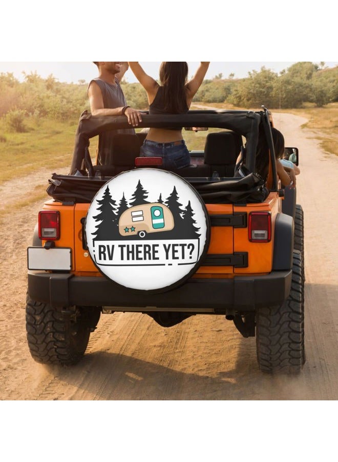 Delerain RV There Yet Spare Tire Covers for Jeep RV Trailer SUV Truck and Many Vehicle, Wheel Covers Sun Protector Waterproof (15 Inch for Diameter 27"-29") - Image 4