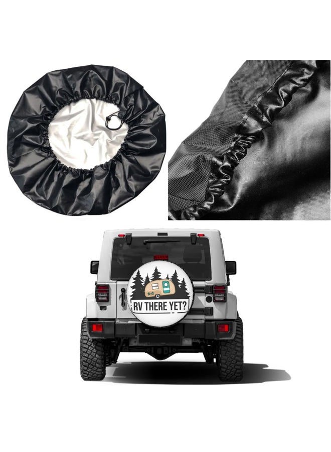Delerain RV There Yet Spare Tire Covers for Jeep RV Trailer SUV Truck and Many Vehicle, Wheel Covers Sun Protector Waterproof (15 Inch for Diameter 27"-29") - Image 5