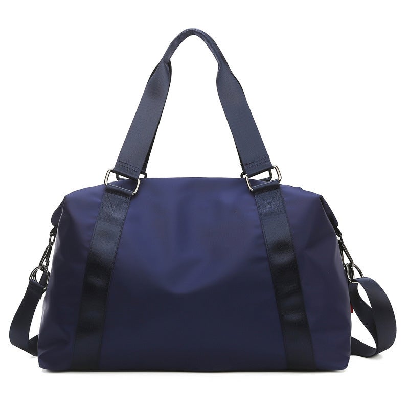 Fitness Bag Portable Yoga Bag Womens Dry and Wet Separate Waterproof Large Capacity Luggage Bag Short Distance Travel Bag dark blue 