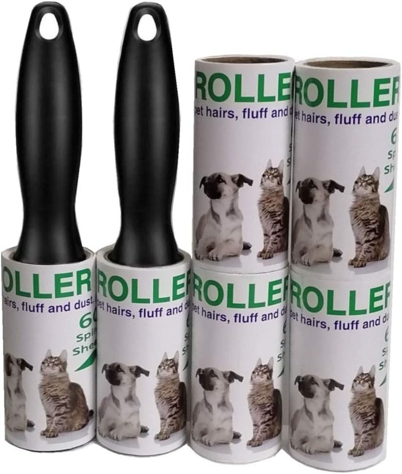 Lint Roller - 6 Refills 360 Sheets - Super Sticky Pet Hair Remover Kit - Carpet - Car Seats - Long&Lasting Durable - Lint Brush Dog Hair Roller - Lint Remover for Clothes - Furniture (Gree - Image 1