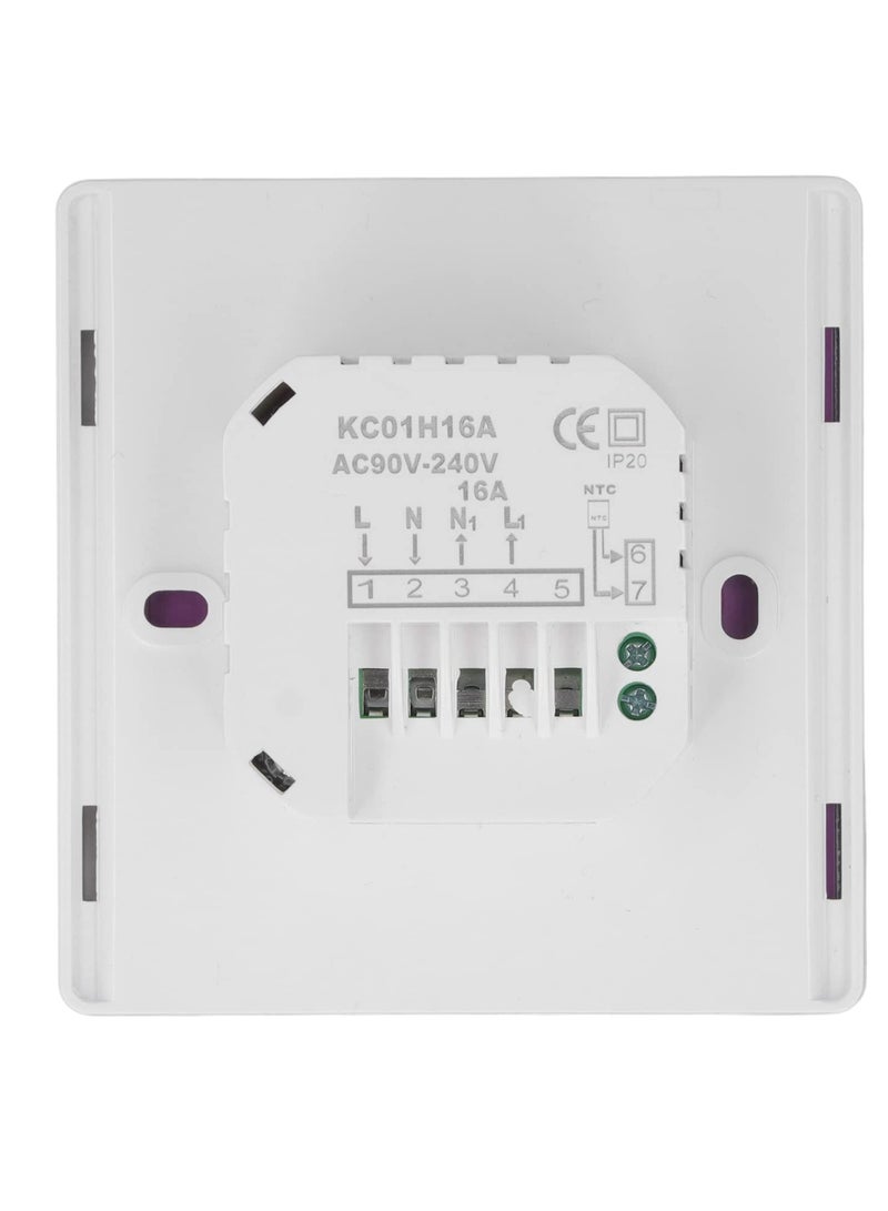 Zikra Smart Thermostat, 16A LCD Display Non Programmable Thermostat for Home, Digital Thermostat with NTC Temperature Sensor, 2 Wire Thermostat for Heat Control, Ideal for Smart Home - Image 4