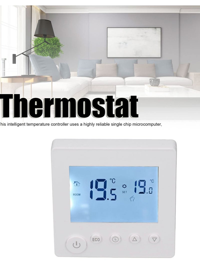 Zikra Smart Thermostat, 16A LCD Display Non Programmable Thermostat for Home, Digital Thermostat with NTC Temperature Sensor, 2 Wire Thermostat for Heat Control, Ideal for Smart Home - Image 2