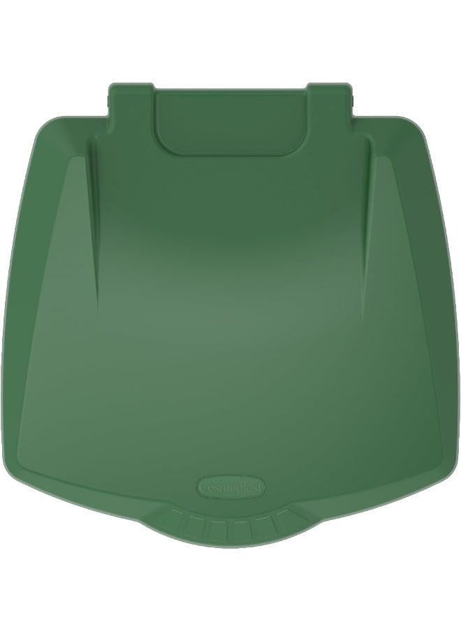 Cosmoplast - سلة قمامة 30 لتر踏 مع دباسة بلون أخضر الغابة - Image 1